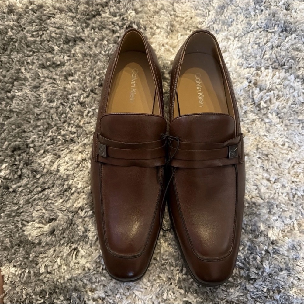 Calvin Klein Men's Dark Brown Slip-On Loafers